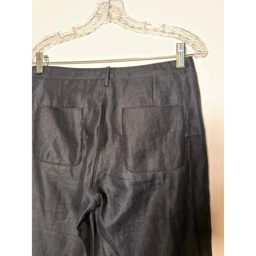 Chanel 09C Cruise Linen Flare Trousers Pintuck Godets FR 38 / US 6 - Authentic